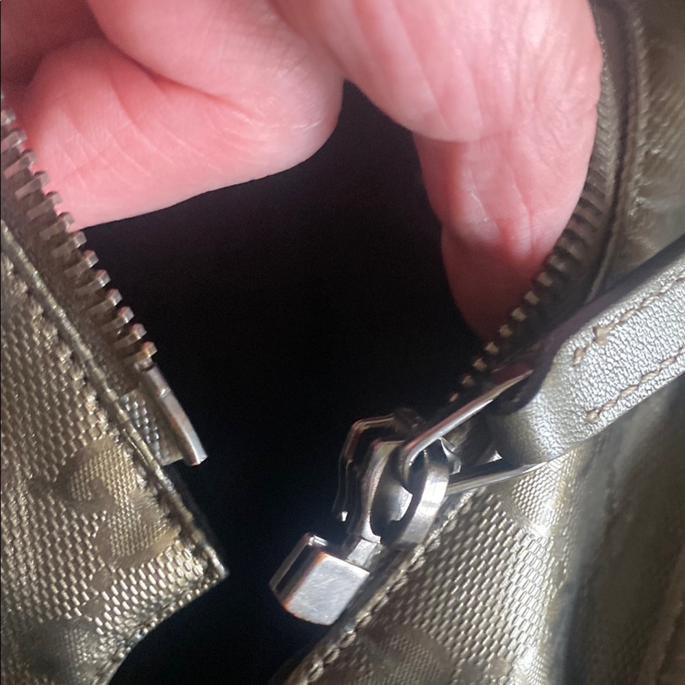 Gucci Black GG Monogram Tote Bag with Leather Trim - Picture 14 of 16